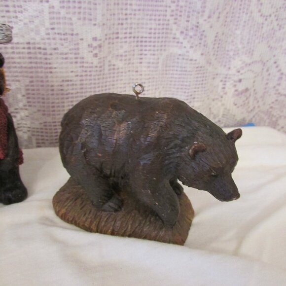 Lot of 4 resin bear ornaments / figure Christmas - Picture 4 of 9